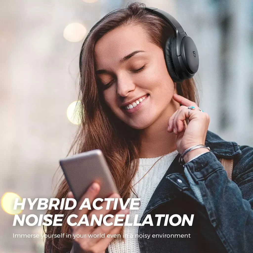 Soundpeats A6 Hybrid Active Noise Cancelling Wireless Headphones