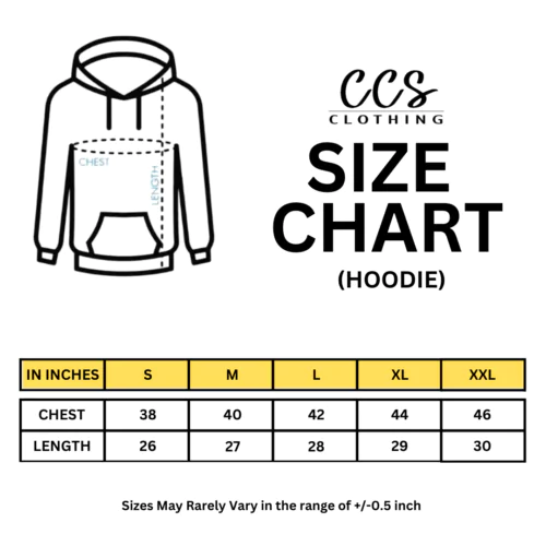 Hoodies Size chart