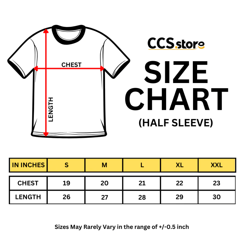 T-shirt Size Chart